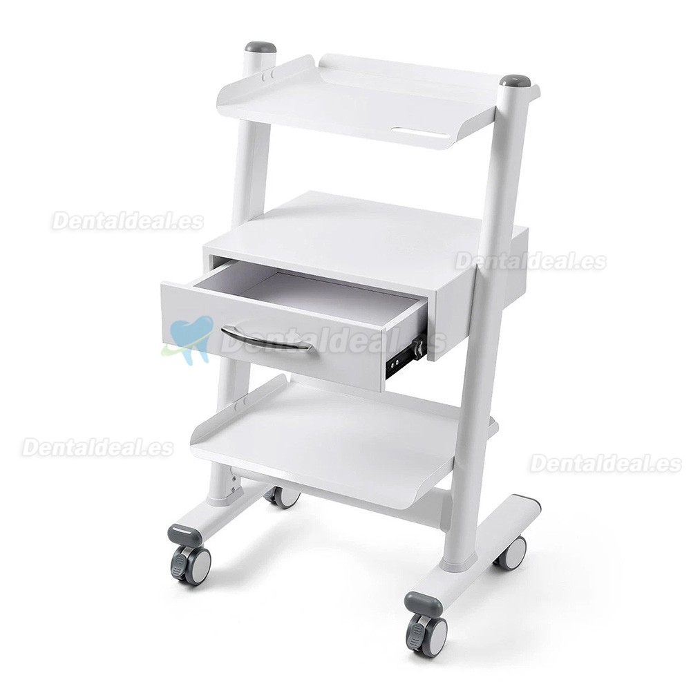 Dentech T3-4 Carro Dental M&oacute;vil de Tres Niveles con Armario de Almacenamiento